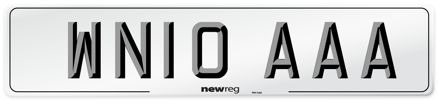 WN10 AAA Number Plate from New Reg